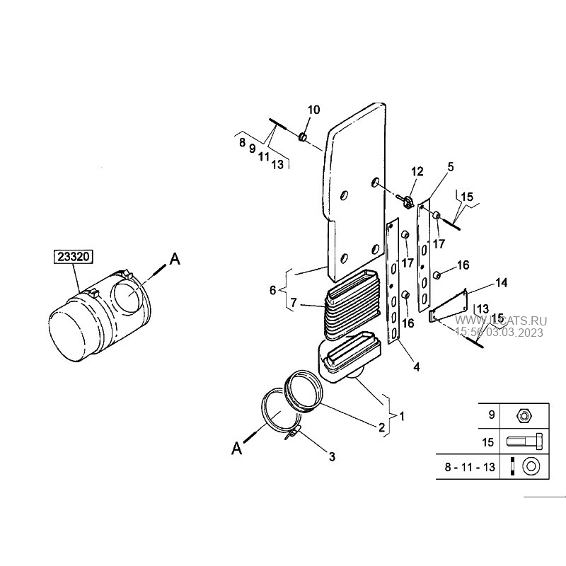 Aspiration d'air pour Renault Trucks 5010626197