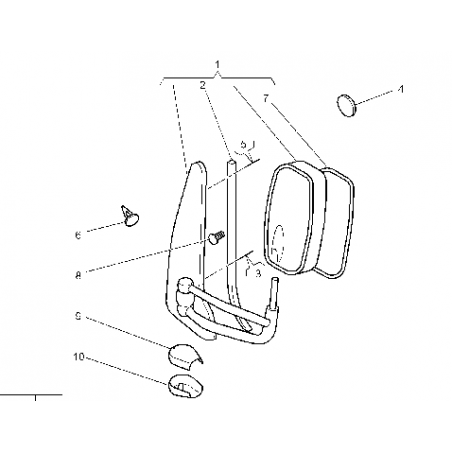 Rétroviseur Complet Gauche Manuel Pour Renault 7485117997 - P44009923