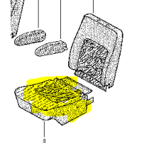 Assise de siège conducteur pour Renault Trucks 7701056710