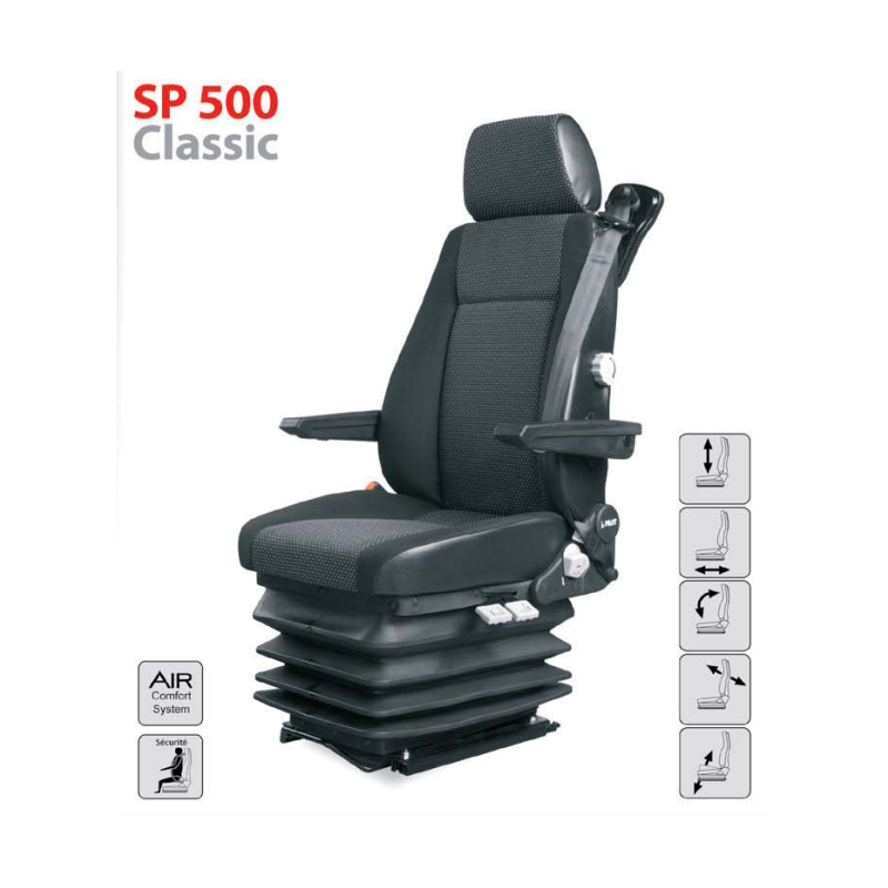 Siège de camion SP500/PGKT012 avec lombaire mécanique