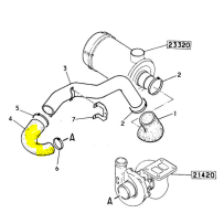 Durite aspiration d'air entrée de turbo pour Renault Trucks  5010218312