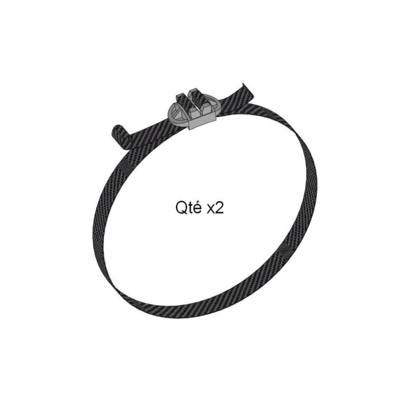 KIT COLLIER TEXTILE Ø320 x2  réservoir air pour Renault Magnum