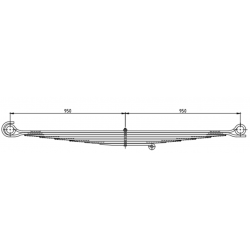 Ressort AV 8 lames pour...