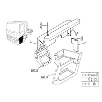 Support de marche pied pour Renault Trucks 5010225401