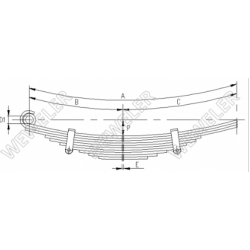 Ressort complet 100 X EP 10/12 pour Remorque actm A412Z353ZA75