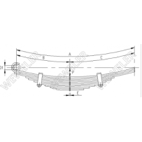 Ressort complet 100 X EP 10/12 pour Remorque actm A412Z353ZA75