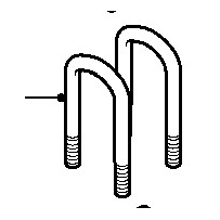 Bride de lame de ressort AV pour DAF - 1706306