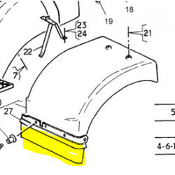 bavette avant sur aile pour Renault Trucks 5010301453
