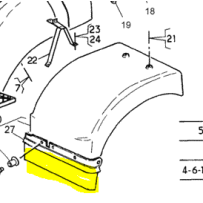 bavette avant sur aile pour Renault Trucks 5010301453