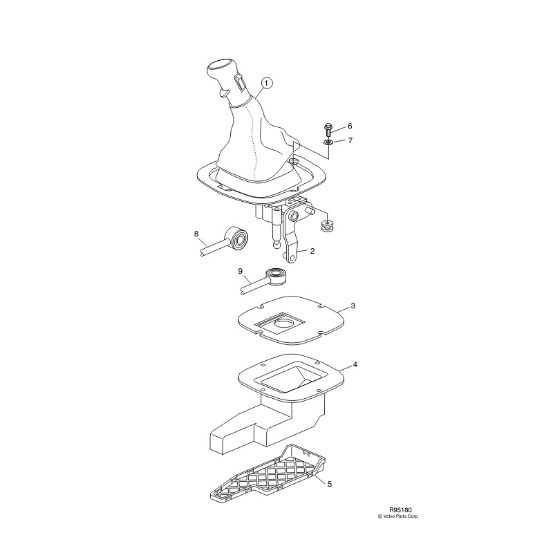 Levier de vitesse complet d'origine pour Volvo 21339284