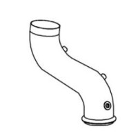 Tube d'échappement, sortie silencieux, pour Renault 7482482962