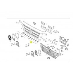 BAGUETTE ENJOLIVEUSE DROITE pour Mercedes Benz  9738880021