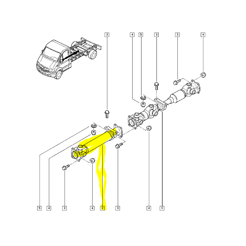 Arbre de transmission coté BV pour Renault 5010143741