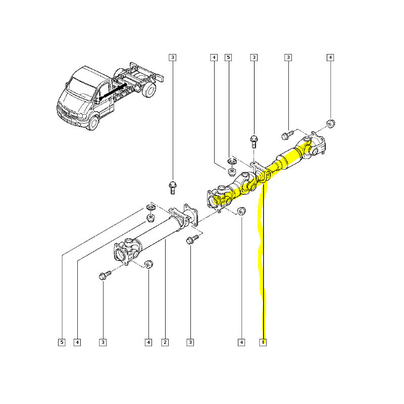 Arbres de transmission coté pont pour Renault 5010143746