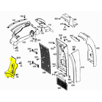 Garde boue avant gauche pour Mercedes Benz 9608810204