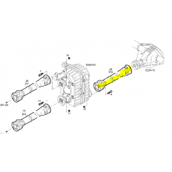 Arbre de transmission boite de transfert - pont arrière pour Iveco 504352873