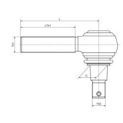 Rotule pas à droite pour Daf - Iveco - Man - Mercedes - Renault - Volvo