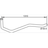 Tube entrée échappement pour Renault B110