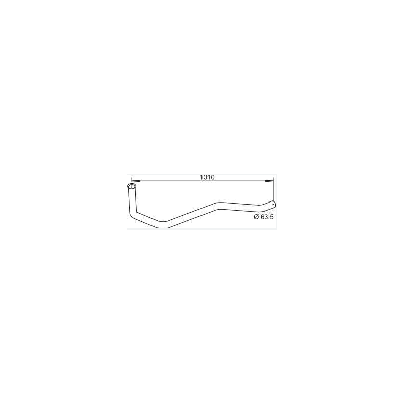 Tube entrée échappement pour Renault B110