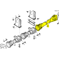 Arbre de transmission coulissante L : 1300 - 1410mm pour Iveco 42077381