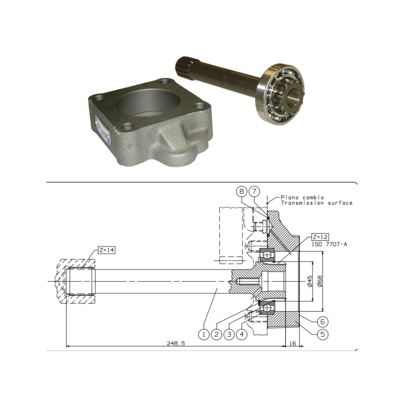 ARBRE DE PRISE DE FORCE pour MAN 0930060007