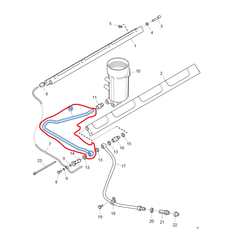 Conduite d'alimentation (occasion) pour scania - 2060706