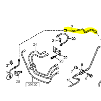 Flexible de frein avant droit pour Renault 5001871364