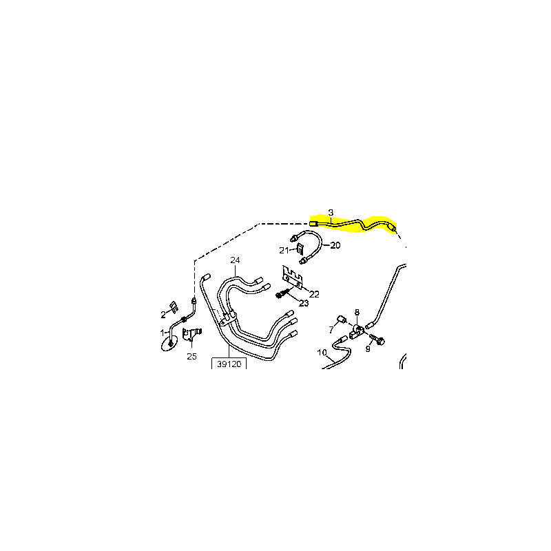 Flexible de frein avant droit pour Renault 5001871364