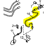 Flexible de frein avant gauche pour Renault 5001871366