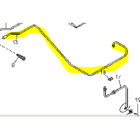 Flexible de frein arrière gauche pour Renault  7485115802