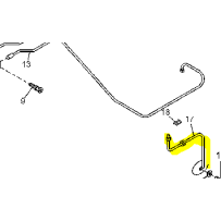 Flexible de frein arrière gauche pour Renault 5001871350