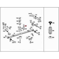 Bride de ressort Avec écrous  pour Mercedes Benz 9063251147