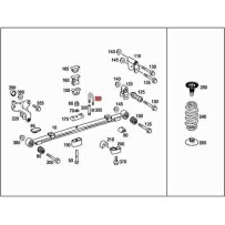 Bride de ressort Avec écrous  pour Mercedes Benz 9063251147
