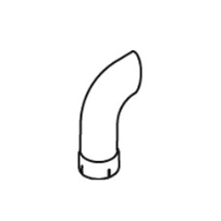 Tube d'extrémité d'échappement, coudé, pour Iveco 504141955