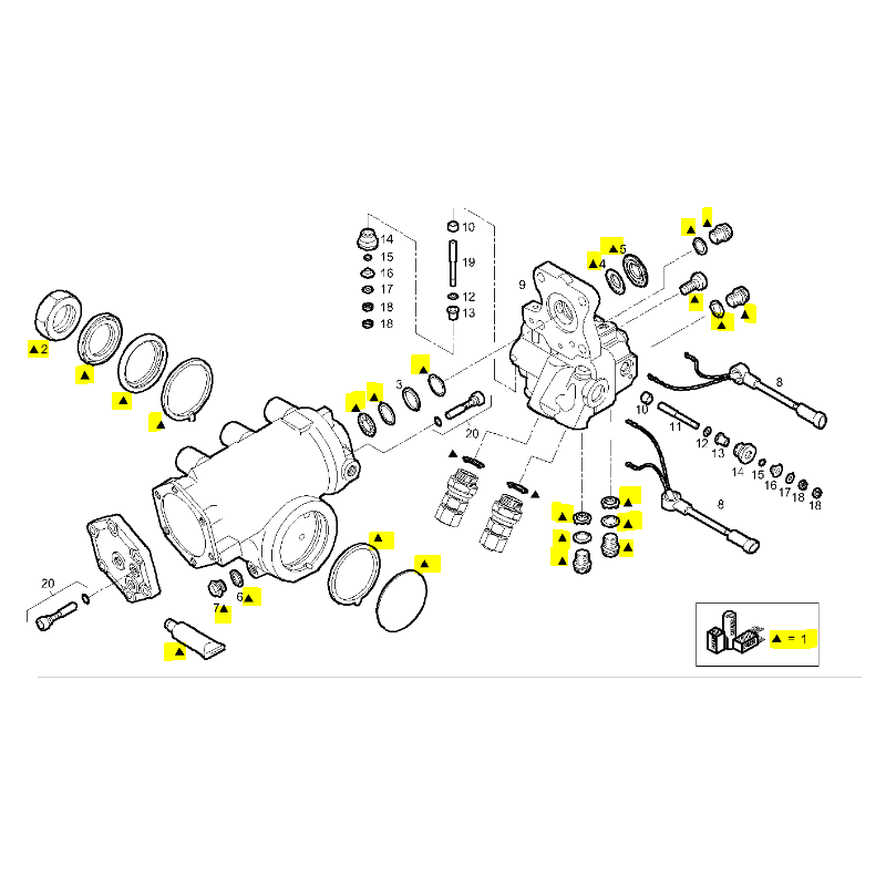Kit joint de boitier de direction pour Iveco 42537093
