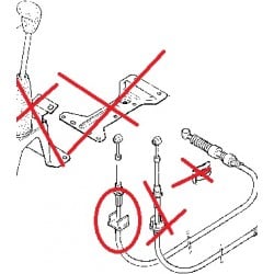 Cable de levier de vitesse, attache carrée, pour Renault 5010245430