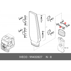 Collier de cheminée pour Iveco 99432827
