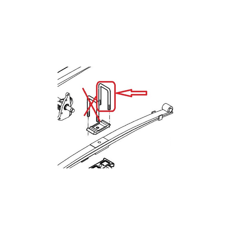Bride de ressort H210mm, pour Renault 5010383978