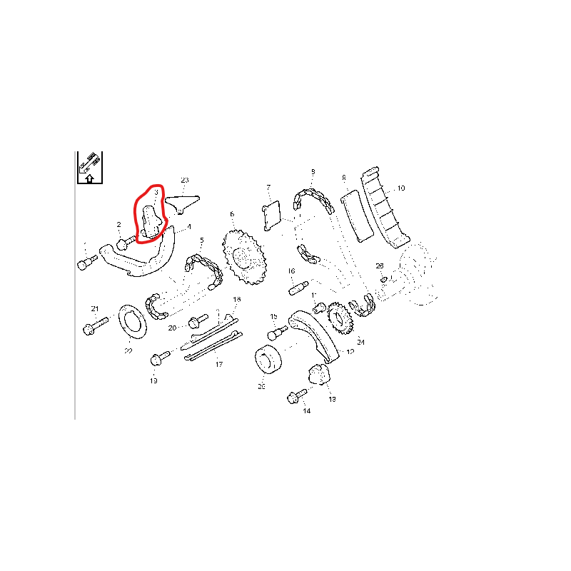 Galet tendeur de distribution pour Reanult - 5001869501