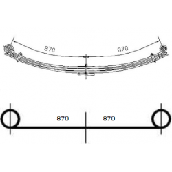 Ressort parabolique avant pour Renault