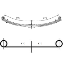 Ressort parabolique avant pour Renault