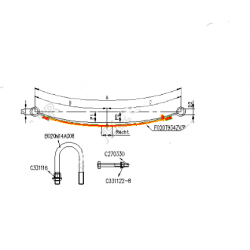 Kit renfort de lame arrière pour Mercedes Benz 9063207506