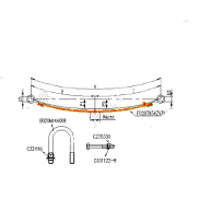 Kit renfort de lame arrière pour Mercedes Benz 9063207506