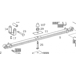 Lame de ressort pour Mercedes - A 6203200302