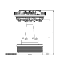 Visco coupleur avec KIT D'ADAPTATION  pour Iveco Eurotech / Stralis