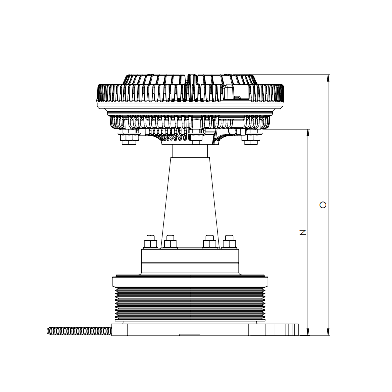 Visco coupleur avec KIT D'ADAPTATION  pour Iveco Eurotech / Stralis