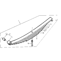 Lame de ressort AR 10 lames pour Renault - 5001849785