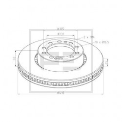 Disque de frein Avant pour Renault/ Volvo Trucks 5010598308 - 20700508 - 20931249
