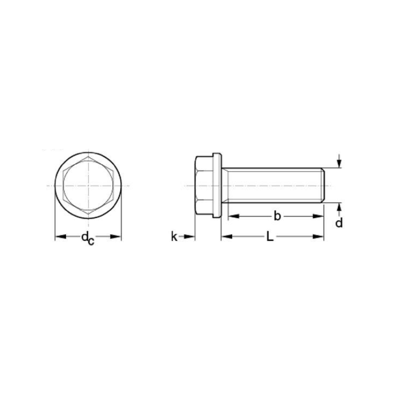 Boulon à épaulement, lisse, filetage métrique de carter d'huile pour DAF 1399470