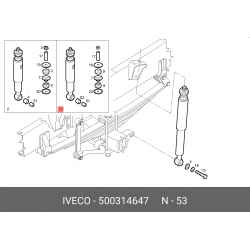 Amortisseur avant pour Iveco 500314647